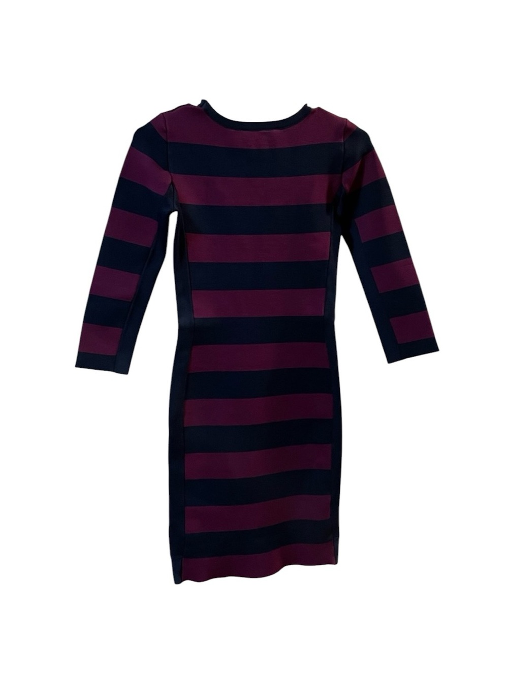 BCBGMaxAzria Navy Purple Kendall Striped Bodycon Mini Dress NWT - Picture 4 of 6